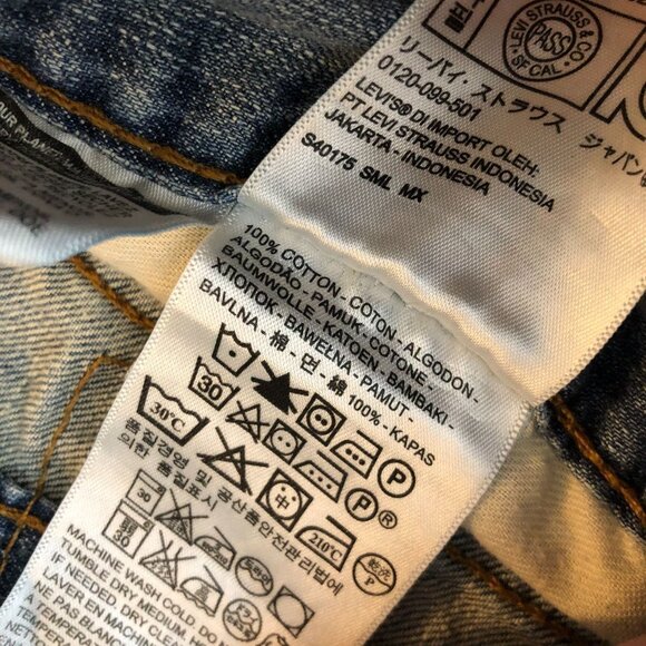 Levis Mens Jeans 505 Regular Fit Distressed 34x32 Measures 33x31 - Picture 6 of 7